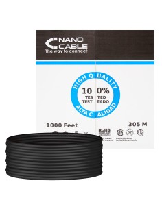 Nanocable Bobina De Cable De Red Rigido Impermeable Para...