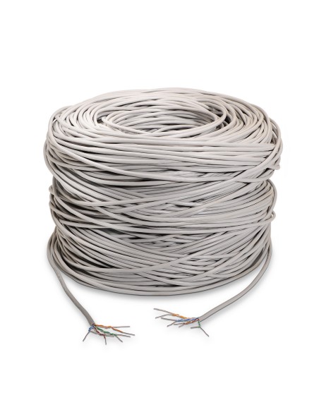 Aisens Bobina Cable Rj45 Cat.5e Utp Rigido Awg24 - 100m - Gris