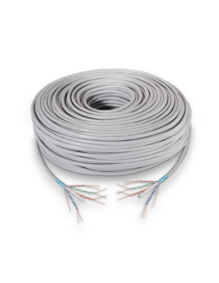 Aisens Bobina Cable Rj45 Cat.6 Ftp Rigido Awg24 - 100m 100% Cobre - Gris