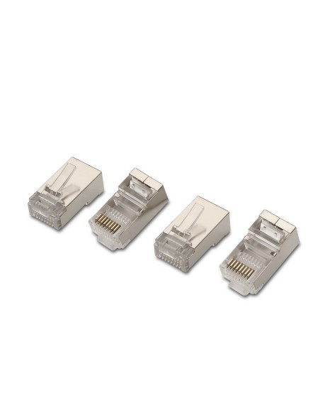 Aisens Pack De 10 Conectores Rj45 8 Hilos Ftp Cat.5e Awg24 - Plata