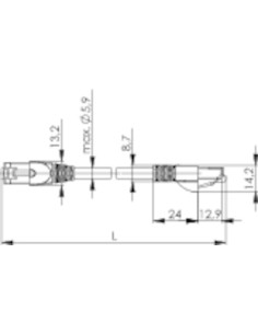Telegärtner Cable De Red Sftp Cat 6a Gris 0,25m 2