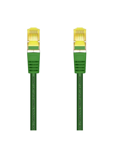 Aisens Cable De Red Rj45 Lszh Cat.7 600 Mhz S/ftp Pimf Awg26 - 0.50m - Verde