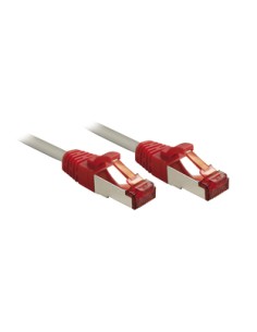 Lindy Cable De Red Cat6 Crossover S/ftp Gris/rojo 10m