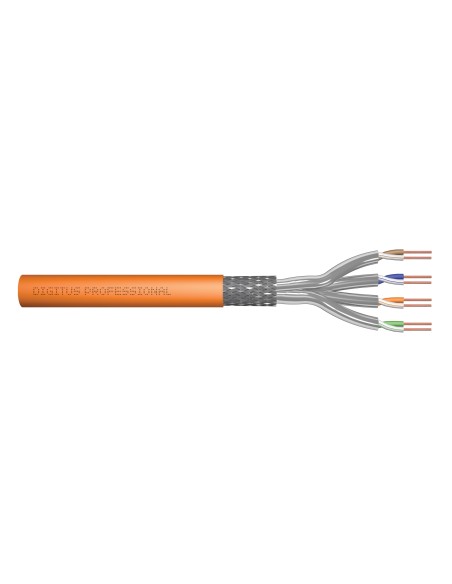 Digitus Cable De Red 50m Cat 7, S-ftp (pimf) Lszh, 1200 Mhz Awg 23/1, Naranja