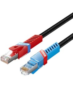 Cable De Red Rj45 Sftp Vention Ikjbf Cat.8 1m Negro