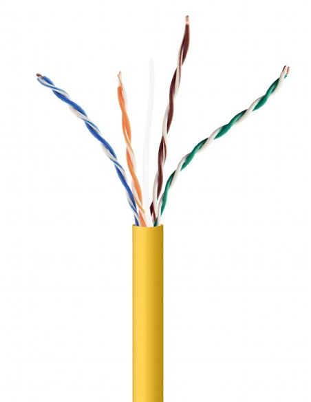 Gembird Cable De Red Utp Solid Cat. 5 Cca 305m Roll Amarillo Upc-5004e-sol-y