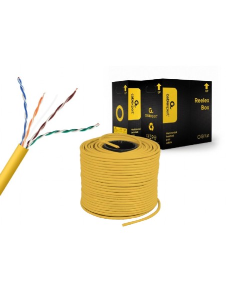 Gembird Cable De Red Utp Solid Cat. 5 Cca 305m Roll Amarillo Upc-5004e-sol-y