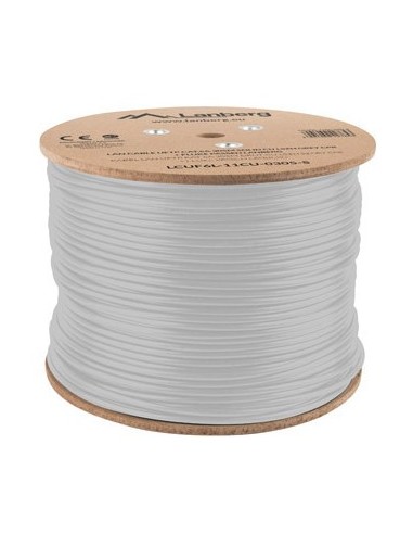 Lanberg Bobina Cable Uftp Cat.6a 305m Solid Cu Lszh Grey Cpr Fluke Passed