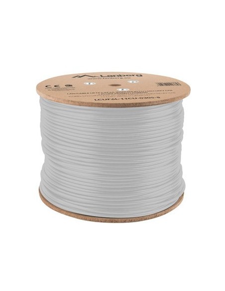 Lanberg Bobina Cable Uftp Cat.6a 305m Solid Cu Lszh Grey Cpr Fluke Passed