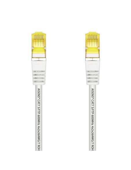 Aisens Cable De Red Rj45 Lszh Cat.7 600 Mhz S/ftp Pimf Awg26 - 0.50m - Blanco