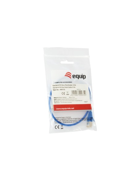 Equip Cable De Red Cat6a F/ftp 2xrj45 0.50m Azul Slim Lszh