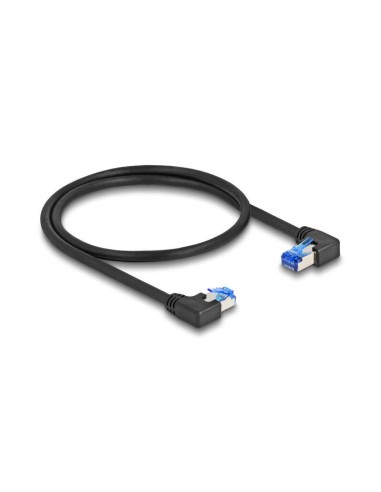Delock Rj45 Cable De Red Cat.6a S/ftp Rechts / Links Angular 0,5 M Negro