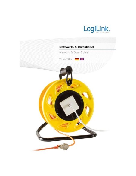 Logilink Carrete Cable Cat 7a Conector Keystone Jack 90m Naranja Cq5090s