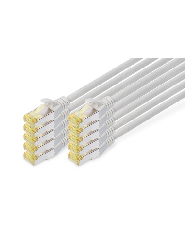 Cat 6a S/ftp Patch Cord10p Awg Cabl 26/7 2 M 10 Pieces Grey