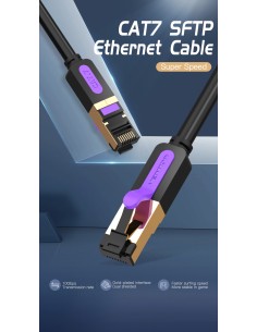 Cable De Red Rj45 Sftp Vention Icdbf Cat7 1m Negro 2