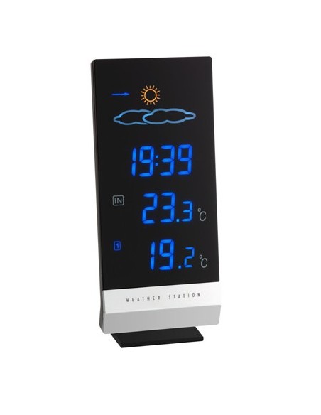 Tfa-dostmann 35.1093 Estación Meteorológica Digital Negro, Plata