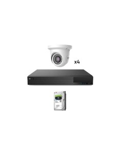 Kit Cctv 4 Cámaras Domo Preconfigurado Tvt 1080p