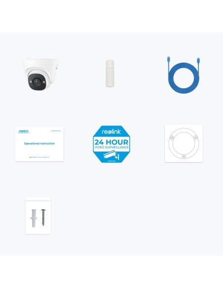 Cámara Ip Reolink P324 5mp Super Hd Dome Poe Security Con Detección De Persona Y Vehículo Exacta, Blanca