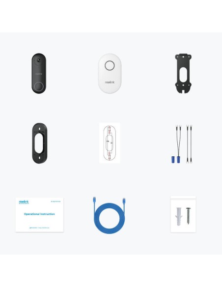 Timbre De Video Poe Con Cable Reolink D340p Smart 2k+ Con Timbre