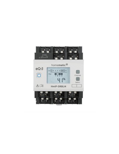 Relé Actuador De Persiana Ip Homematic Para Montaje En Carril Din - 4 Vías (hmip-drbli4),