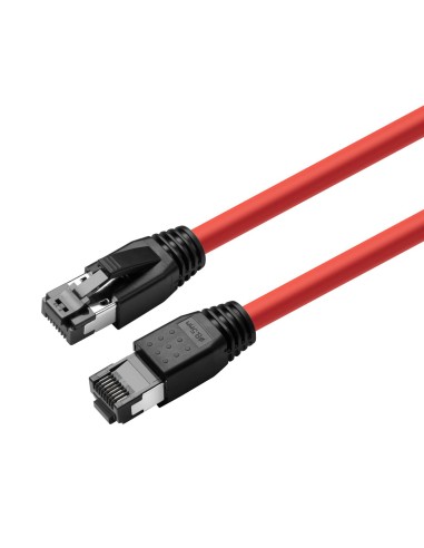 Microconnect Mc-sftp80025r Cable De Red Rojo 0,25 M Cat8.1 S/ftp [s-stp]
