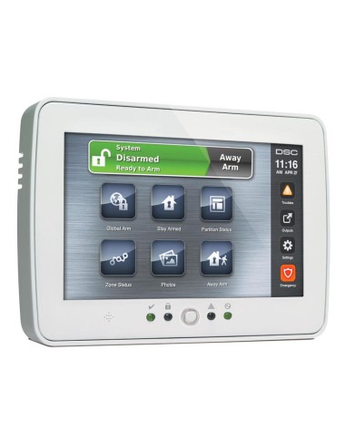 Dsc Ptk5507 Teclado Con Pantalla Táctil 7" 800x480. Leds Indicadores. Slot Tarjeta