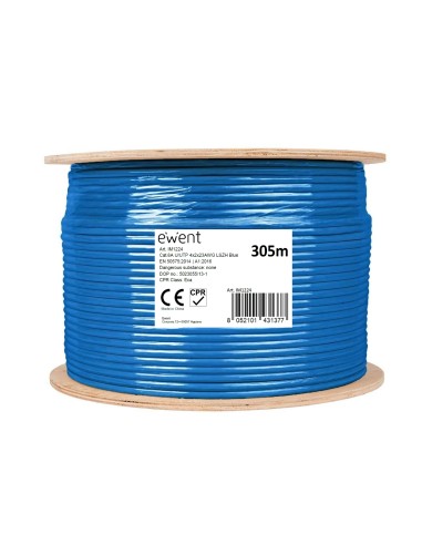 Ewent Im1224 Cable De Red Azul 305 M Cat6a...