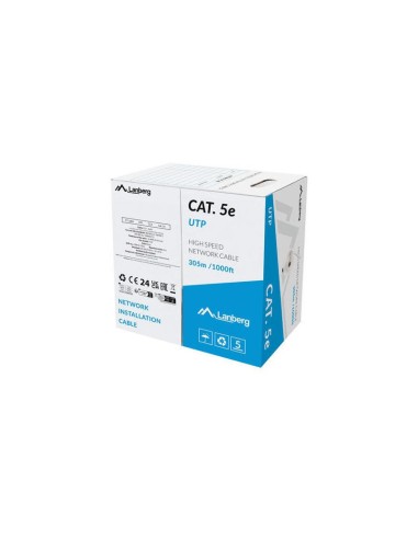 Cable Lanberg Lan Cat. 5e 305m Solid Cca Grey Fluke Passed