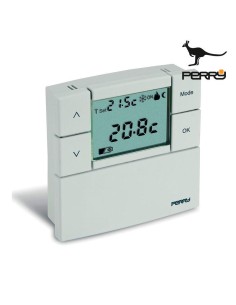 Termostato Digital 3v Serie "zefiro" 84x84mm Color Blanco...