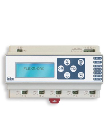 Inim Flex5-dac Módulo Expansor De Salidas 230v. Permite Controlar Cargas Domésticas. Regulación De Intensidad