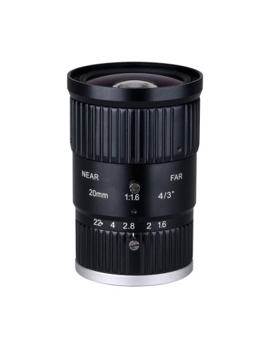 Dahua Pfl20-j10m Lente Fija Mp 10m 4/3" C Ir F1.6 20mm