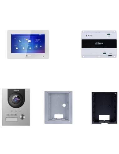 Dahua Ktd01l(f) Kit Videoportero 2-hilos Ip Exterior Para Insertar + Monitor Interior