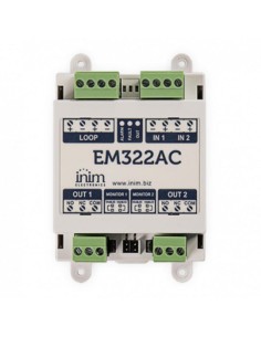 Inim Em322ac Módulo, 2 Entradas Y 2 Salidas De Relé @230 Vca