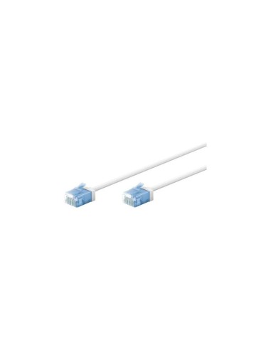 Goobay Cable Patch Ultraflexible Cat.6a Delgado, U/utp Blanco, 3 Metros, Clavijas Extracortas 74288