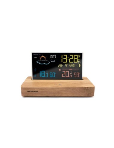 Thomson Ct610 Estacion Meteorologica Reloj Despertador - Madera/negro