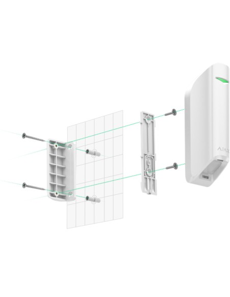 Ajax Motionprotect-curtain-wh Ajax Motionprotect Curtain. Detector Pir De Cortina Inalámbrico. Color Blanco