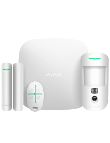 Ajax Starterkit-cam-plus-wh Ajax Starterkit Cam Plus Blanco. Hub 2 Plus + Motioncam + Doorprotect + Spacecontrol