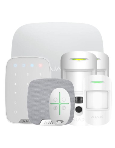 Ajax Hub2kit4g-mp-pro-wh1 Kit Ajax Blanco. Hub 2 4g + 2motioncam + Motionprotect + Spacecontrol + Keypad + Homesiren