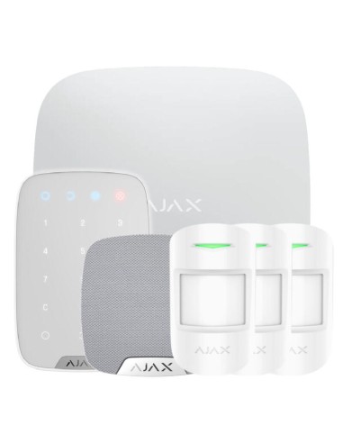 Ajax Hubkit-renove-wh1 Ajax Hubkit Renove Blanco. Hub + 3 Motionprotect + Keypad + Homesiren