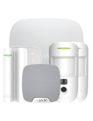Ajax Hub2kit4g-dp-phod-wh1 Kit Ajax Blanco. hub 2 4g + 2motioncamphod + Doorprotect + Keypad + Homesiren