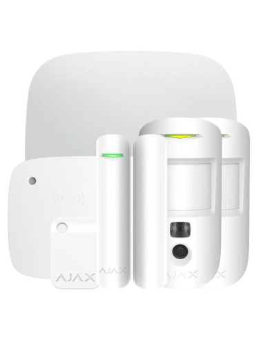 Ajax Hub2kit4g-dp-pro-kpd-wh1 Kit Ajax Blanco. Hub2 4g + 2motioncam + Doorprotectplus + Keypadcombi + Tag