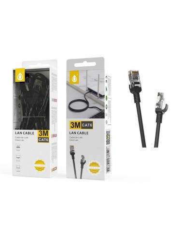 Cable Jc B5335 Ne Negro De Red Lan Cat6, 3m