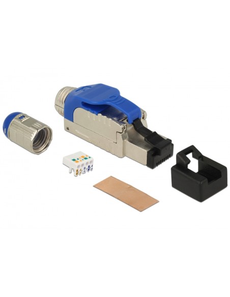 Delock 86487 Montaje De Enchufe Rj45 Cat.8.1 En Metal