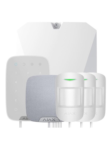 Ajax Fibra-kit-pro-wh1 Kit Ajax Fibra Blanco. Hub Hybrid 2g + 3fibramotionprotect + Fibrakeypad + Fibrahomesiren