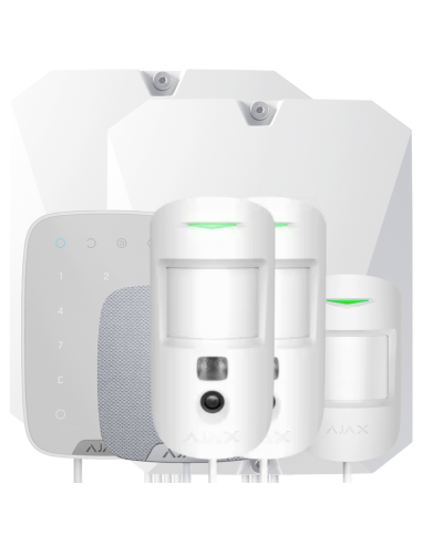 Ajax Fibra-kit-pro-wh2 Kit Ajax Fibra Blanco. Hub Hybrid 2g + Fibramotionprotect + Fibrakeypad + Fibrahomesiren +  Fibramulti...