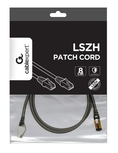 Gembird Cable De Red S/ftp Cat. 8 Lszh Negro 1.50m Pp8-lszhcu-bk-1.5m