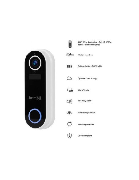 Timbre Inteligente Hombli 2 (blanco) + Timbre