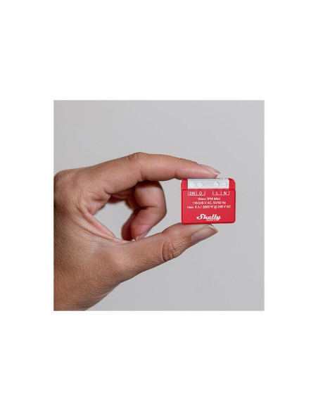 Shelly Qubino Wave 1pm Mini Interruptor Inteligente Rojo