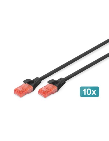 Cabe Digitus De Conexión Cat 6 U/utp- Lszh, 10 Piezas
