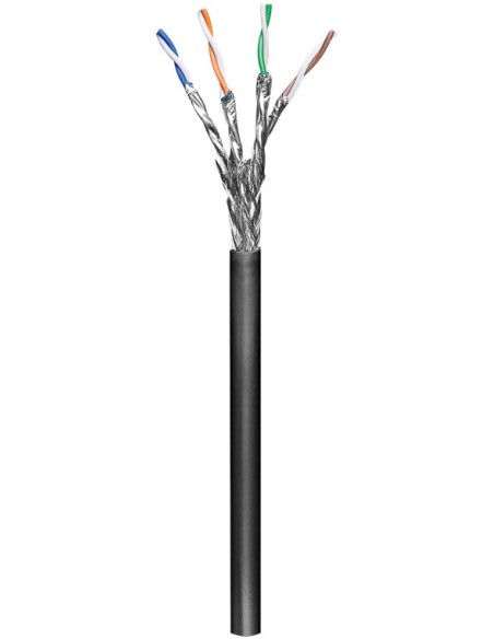 Goobay 57197 Cat 6 Outdoor Network Cable, S Ftp (pimf), Black, 100 M